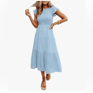 Light Blue Midi Dress